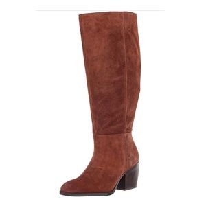 Naturalizer Fae Wide Calf Suede Block Heel Boots NEW size 7